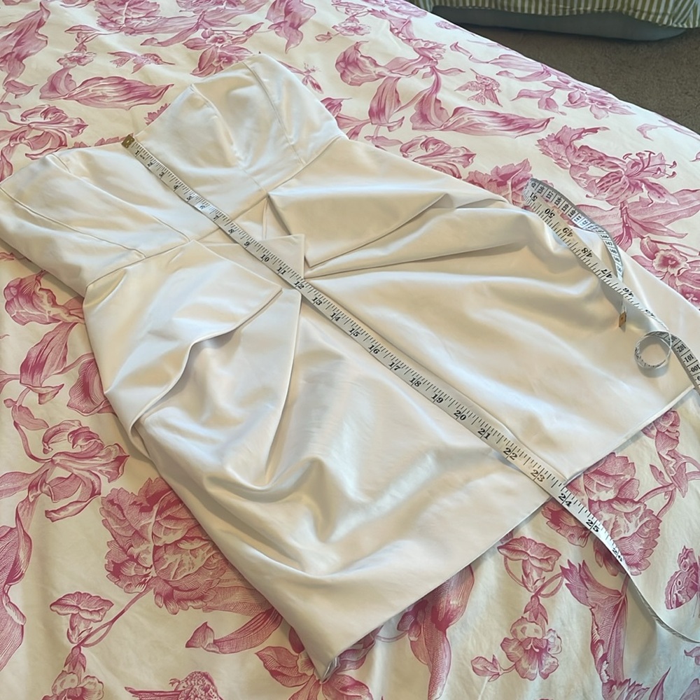 Bcbgeneration White Pleated Strapless Mini Dress - image 7